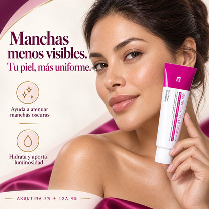TOSOWOONG Arbutin 7% + TXA 4%: cuidado de manchas oscuras, tono uniforme e hidratación, tubo de 50 ml.