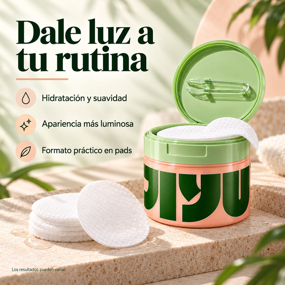 JIYU — Pads Faciales Iluminadores · 100 Unidades
