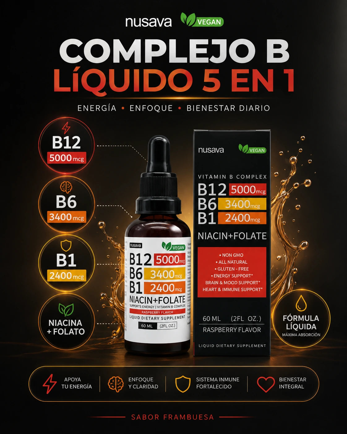 Complejo de Vitamina B - Nusava