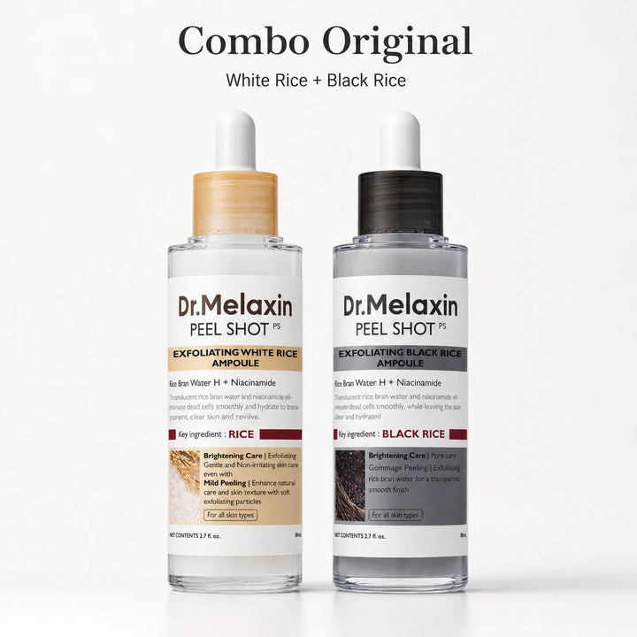 Dr. Melaxin Peel Shot Duo – Arroz Blanco + Negro