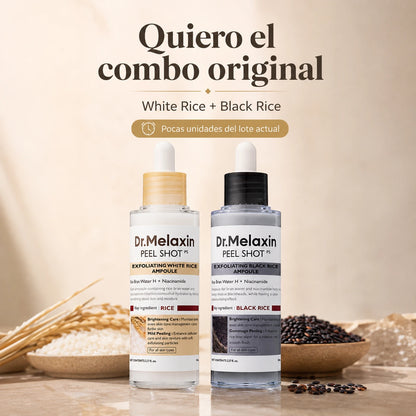 Dr.Melaxin Peel Shot Duo – White + Black Rice