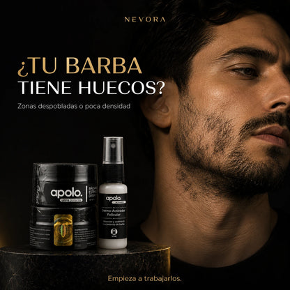 Apolo Ultra Potente – Bálsamo Estimulante de Barba + Spray Activador
