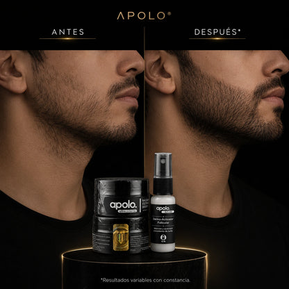 Apolo Ultra Potente – Bálsamo Estimulante de Barba + Spray Activador
