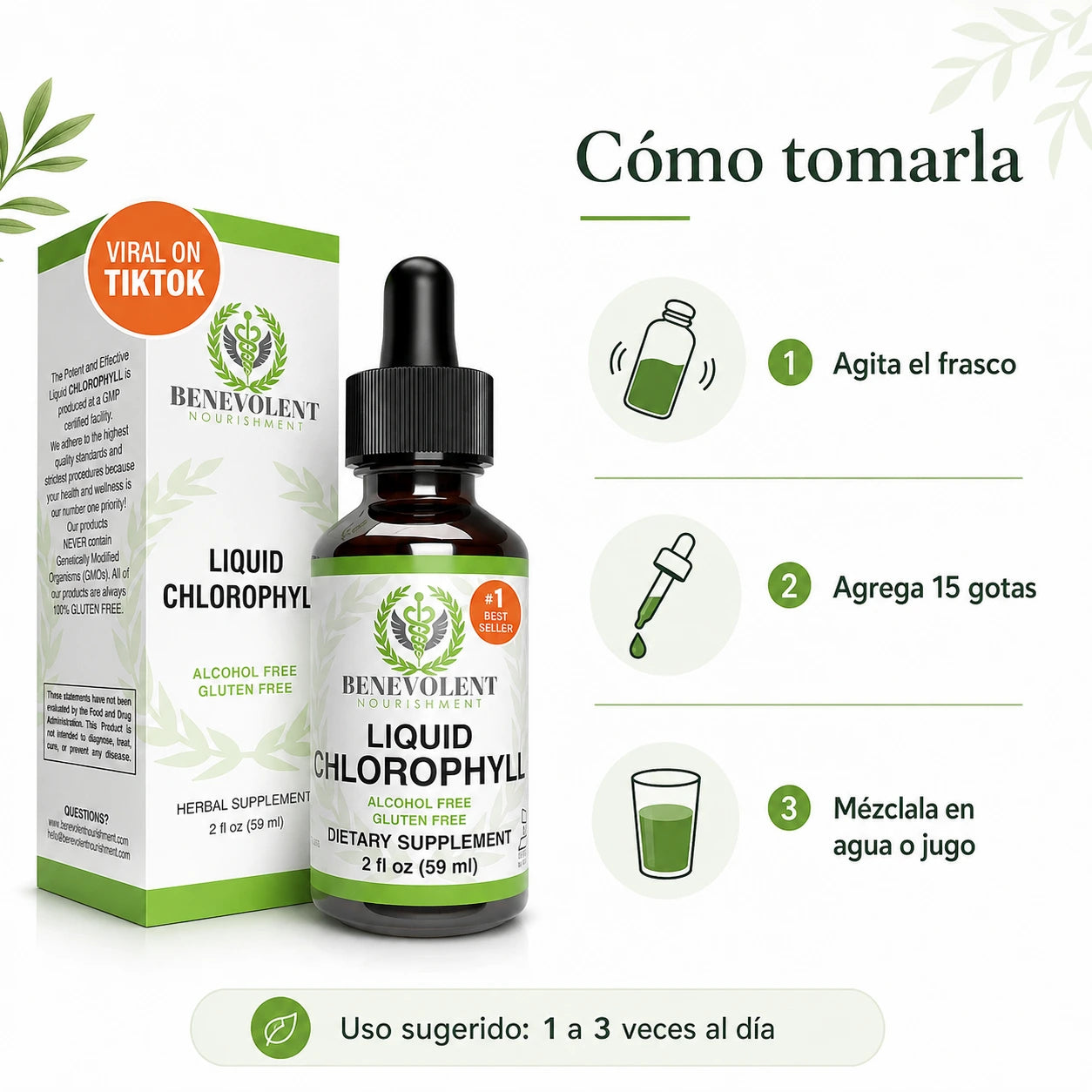 GOTAS DE CLOROFILA 30 ML + REGALO
