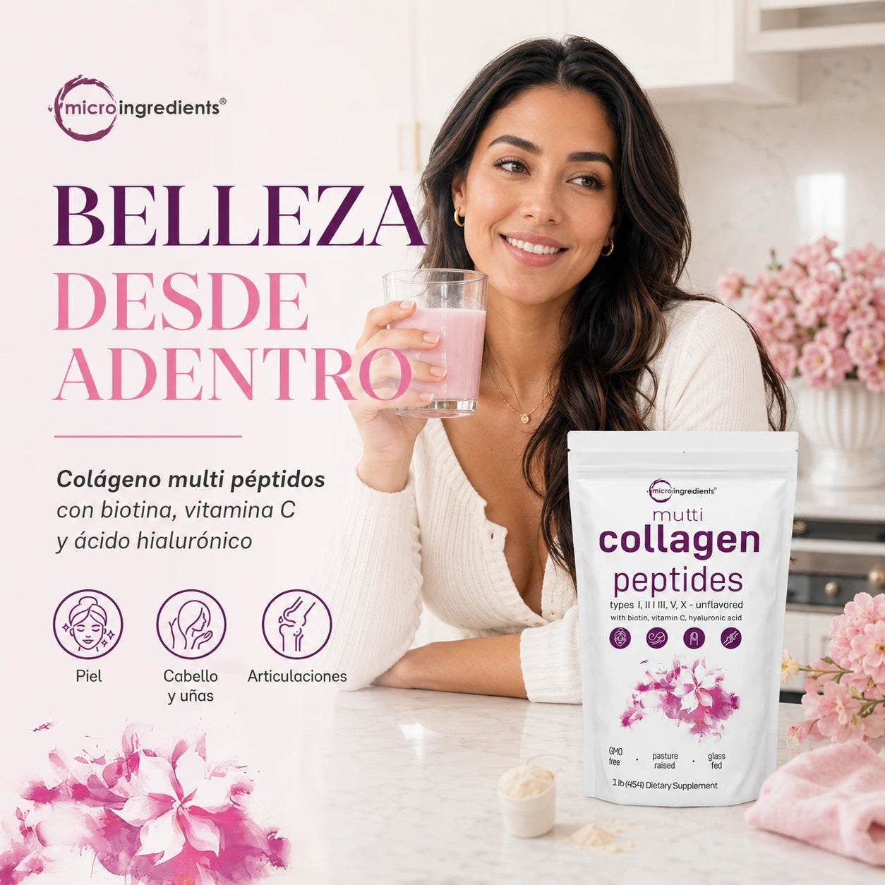 Colágeno Multi Peptides 5 Tipos – Piel, Cabello, Uñas y Articulaciones