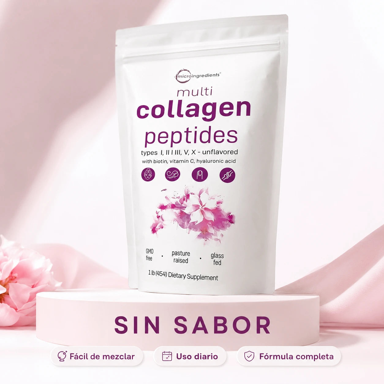 Colágeno Multi Peptides 5 Tipos – Piel, Cabello, Uñas y Articulaciones