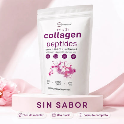 Colágeno Multi Peptides 5 Tipos – Piel, Cabello, Uñas y Articulaciones
