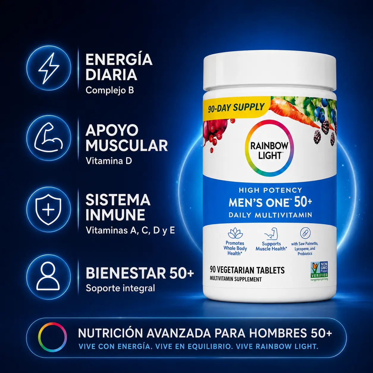 Rainbow Light Men’s Multivitamínico 90 Tabletas