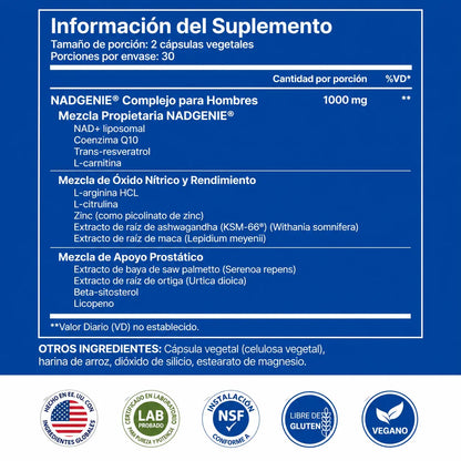 NAD+ Selerb para Hombres 13 en 1
