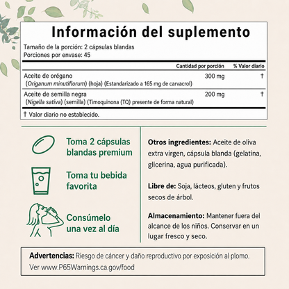 Oil Of Oregano - Protección natural y apoyo integral