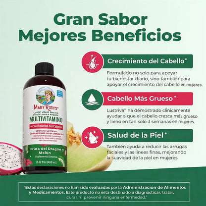 MaryRuth’s Multivitamin + Lustriva™ | Nutrición para Cabello, Piel y Energía