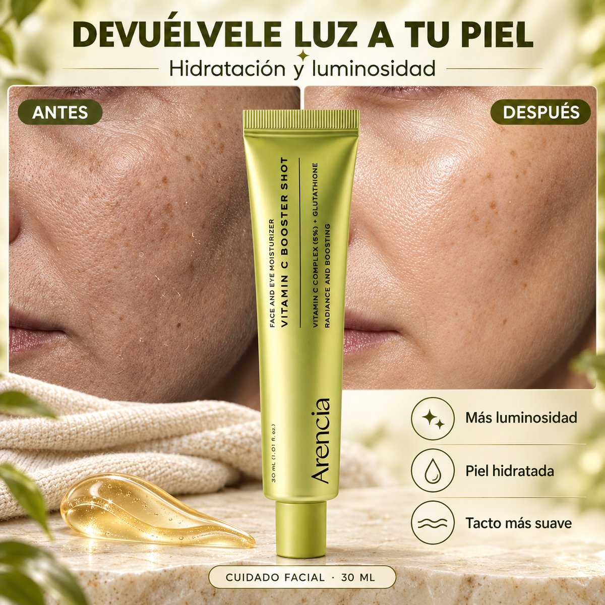 Arencia Vitamin C: antes y después