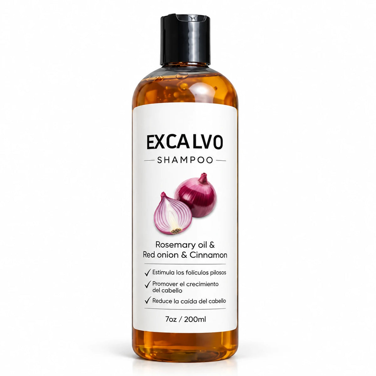 EXCALVO Shampoo de Romero, Cebolla y Canela — 200 ml