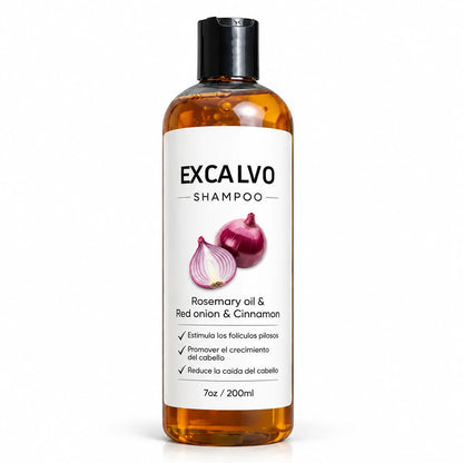 EXCALVO Shampoo de Romero, Cebolla y Canela — 200 ml