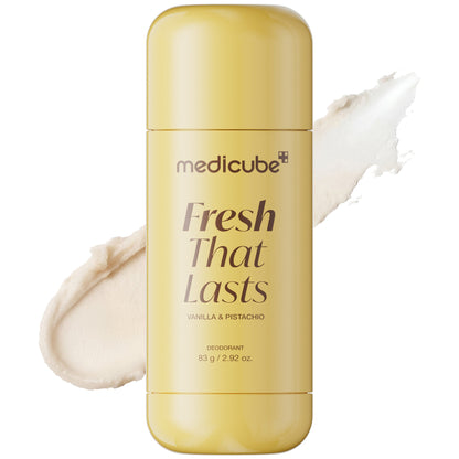Medicube Fresh That Lasts, desodorante en barra 83 g sobre fondo blanco