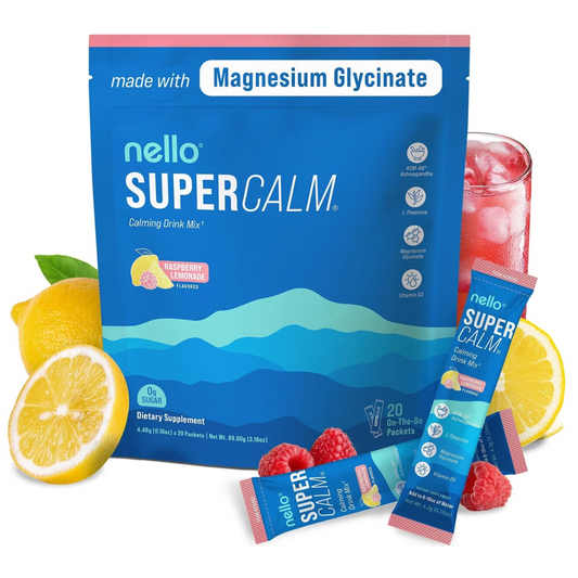 SuperCalm – Bebida Relajante con Ashwagandha KSM-66 y Magnesio Glicinato | Sin Azúcar | 20 Sobres