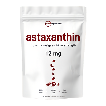 Astaxantina 12 mg: Antioxidante Premium desde Microalgas