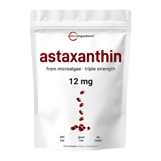 Astaxantina 12 mg: Antioxidante Premium desde Microalgas