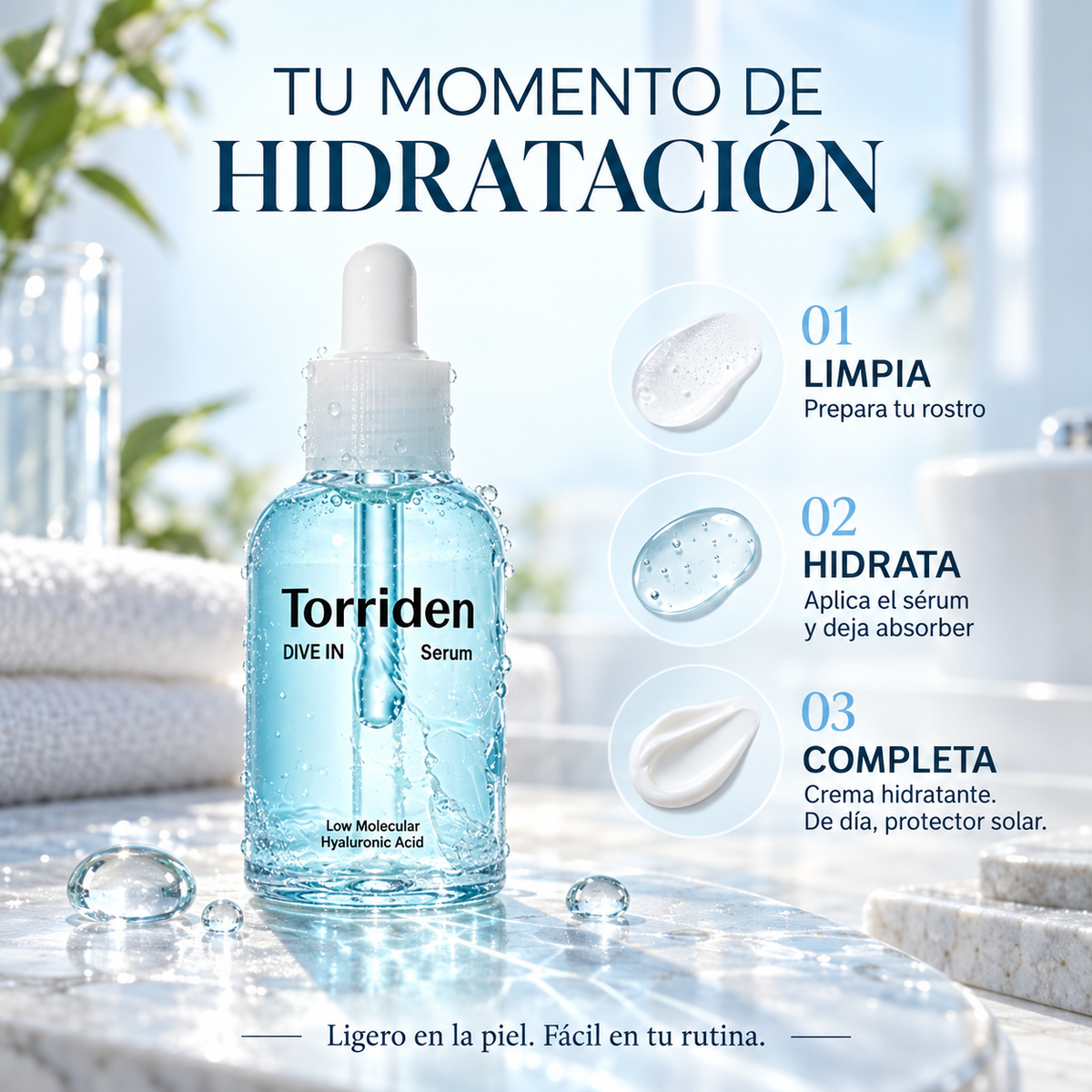 Cómo usar Torriden DIVE IN en tu rutina