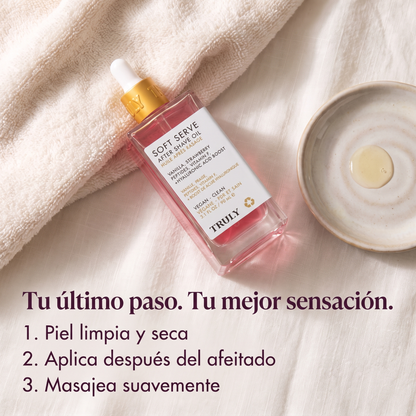 Truly Soft Serve · Aceite postafeitado 90 ml
